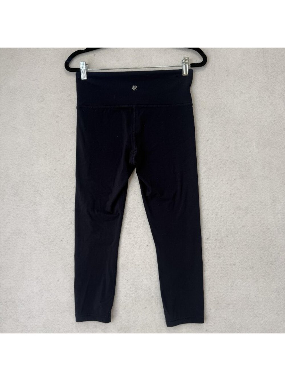 Athleta Leggings Womens S Blue Elation Capri High Rise Yoga Pants Athletic